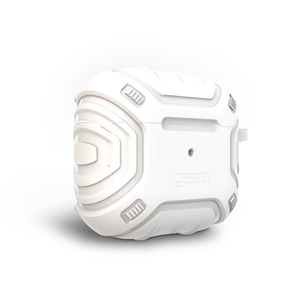 ZAGG Gear 4 Apollo Snap Protective Case for Airpods (3rd Gen), Slim, Silicone, Wireless Charging, (White)
