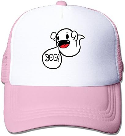 Boo ! Polyester Mens' Adjustable Mesh Back Trucker Hat Trucker Core Baseball Cap Halloween Holiday Gifts