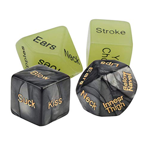 Funny Romantic Role Playing Dice Party Dice Game Set of 4,Novelty Gift for Warm up Honeymoon bacherette Party,Him and Her, Bridal Shower, Groom Roast,Newlyweds, Wedding, Anniversary, Marriage - Thumbnail 5