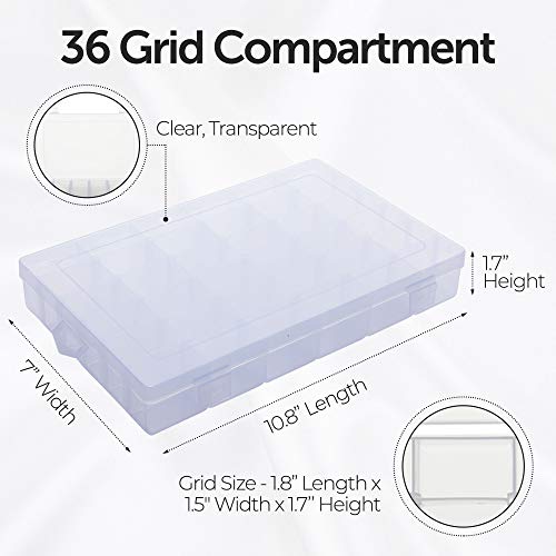 Outdoor 360 Plastic Bead Box Loom Organizer Case Empty Letter Board