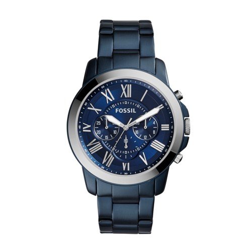 Fossil Men's Quartz Stainless Steel Casual Watch, Color:Blue (Model: FS5230)