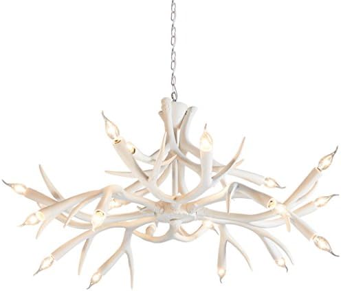 & Perfect - 22 Head-Retro American country pastoral living room dining room bar cafe creative resin Mediterranean white living room bedroom club clothing store antlers chandeliers