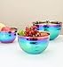 Mixing Bowls Set 18/8 Stainless Steel,Rainbow Salad Bowls 2 Piece Colorful Nesting Bowls Deep for Chef Prep Cooking, Baking,Salad Fruit,Food Preparation,Cake Measure Bowl Includes 2.5OT,1.5QT