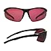 proSPORT Rose Pink Tinted Polarized Sport Sunglass Durable TR90 Black Frame Non Slip Rubber Nose & Ear Pieces.