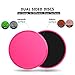 HSicily Exercise Sliders Fitness, Dual Sided Strength Slides, Gliding Discs for Full Body Workout, Core Sliders with Carry Bag, Manual 2 Pieces