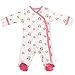 Babysoy Baby Organic Cotton Pattern Footie Pajamas (Pink Bear, 12-18 Months)