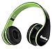Headphones for Kids Adults with Microphone Volume Control with Cloth Bag and Removable Audio Cable Black&Green primary