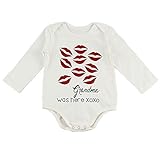 Puseky Newborn Baby Lip Kiss Grandma Long Sleeve Romper Jumpsuit Bodysuit Outfit