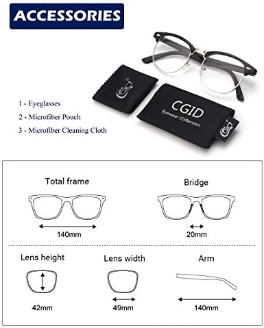 Happy Store CN56 Vintage Inspired Classic Horn Rimmed Nerd UV400 Clear Lens Glasses … 7 Happy Store CN56 Vintage Inspired Classic Horn Rimmed Nerd UV400 Clear Lens Glasses …