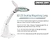 Ultra Bright 40 LED Illuminated Desktop Magnifier Lamp Light - 3 + 12 Diopter - 1.75 and 4 X Magnification - White (FCM-60LEDA)