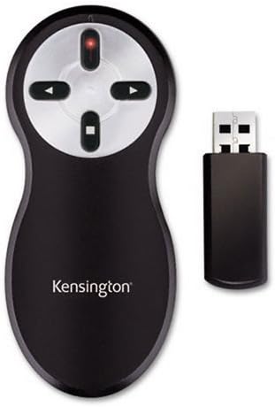 Kensington 33374 Wireless Presenter, w/Laser Pointer, 1-3/4-Inch X4-Inch X3/4-Inch, BK