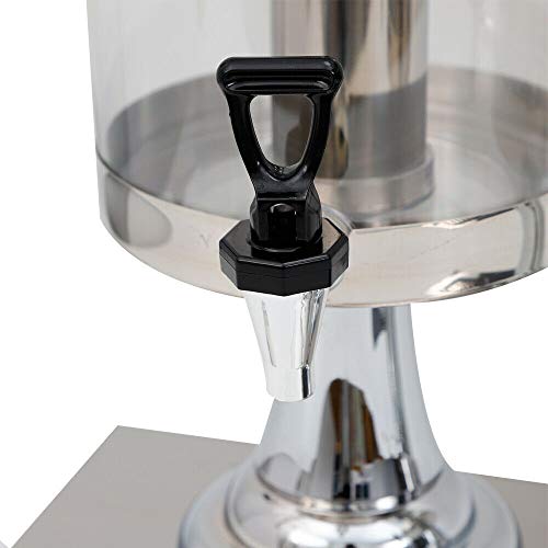 WUPYI Double Beverage Dispenser, Juice Drink Dispenser Frozen Cold Drink Dispenser with Recessed Drip Trays,2.1 Gallon Each Jug,for Commercial,Party,Hotel (Silver) - Thumbnail 7