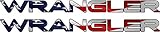 avgrafx Wrangler Jeep Aftermarket Color Decal Cast Vinyl American Flag 2 Decals Laminated 2x22 Inches