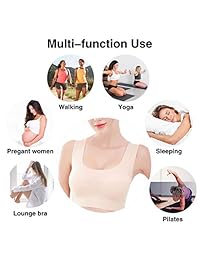 Lttcbro Sujetadores sin costuras para mujer, sujetador acolchado inalámbrico cómodo, para copa A-D