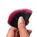 DOITOP 10Pcs Make Up Brushes Black Foundation Eyebrow Eyeliner Blush Cosmetic Concealer Brushes Super Soft Hair (black and red hair)