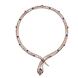 Viennois Snake Collar Choker Necklace Sexy Snake Series Red Crystal [Jewelry] for Party Gifts