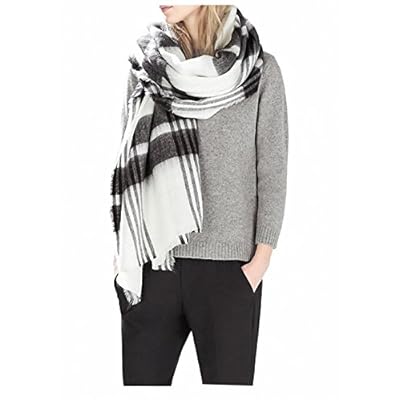 Afibi Womens Winter Plaid Checked Shawl Cape Tartan Blanket Oversized Scarf Afibi Womens Winter Plaid Checked Shawl Cape Tartan Blanket Oversized Scarf