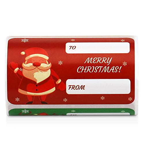 Methdic Christmas Name Tags Stickers for Gift Self Adhesive 120 Labels
