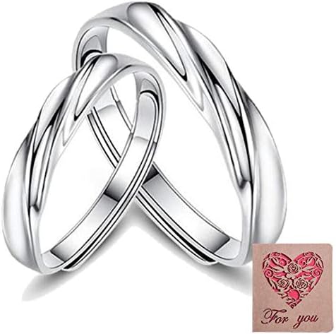Amazon Ciprek 結 永遠に ペアリング 純銀製925シルバー レディースリング メンズリング フリーサイズ 結婚指輪 婚約指輪 専用box メッセージカード 保証書付き ペアリング 男 女 リング 通販