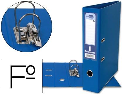 ARCHIVADOR CON CAJA AZUL EN TAMAÑO FOLIO (5 UNIDADES): Amazon.es: Oficina y papelería