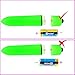 Vibrator, Oomph! Mini Bullet Shape Waterproof 10 Speed Vibration G-spot Massager Sex Toy for Women (Green)