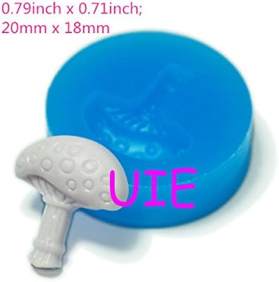 022LBV Mushroom Flexible Silicone Mold Kawaii Miniat Sweets Fondant Gumpaste Mini Resin Mold (Clay Fimo Resin Wax Paste)