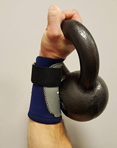 Compression Sports Wrist Sleeve with Adjustable Pressure Strap, Kettlebell, Working Out, Exercise, Crossfit -Durable 6” Neoprene Support (Pair)