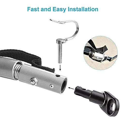 Bicycle Trailer Coupler Hitch, Aluminum Alloy Rear Replacement Alxe Hitch Attachment Adapter for Children Bike Trailers, Black - Thumbnail 2