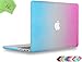 UESWILL Smooth Matte Hard Case Cover Compatible with (Mid 2012-Mid 2015) MacBook Pro 15 inch with Retina Display (No Touch Bar, No CD-ROM) (Model: A1398), Rainbow