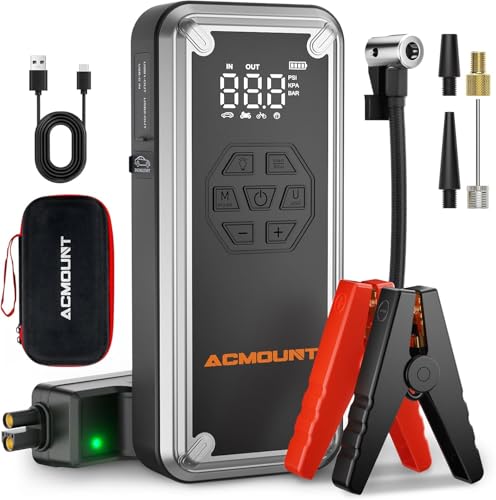 7000A Starthilfe Powerbank mit 150PSI Kompressor 21800mAh Starter Powerbank