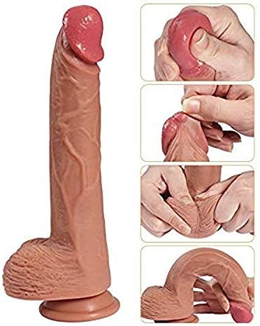 Pleasure Wands Ultra-Soft Realistic Silicone 10 inch Dual Density Ultimate-Cocks with Strong Base for Women Men