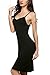 Avidlove Women Slip Dress Sexy Chemise Lingerie V Neck Nightgown Casual Tan Dress (Black,XL)