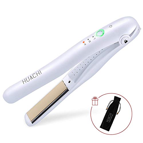 Mini Hair Straighteners Cordless Travel 2 in 1 Flat Irons Portable Touch-Up USB Hair Straightening Irons Curling Iron Dual Voltage for Women Men Kids