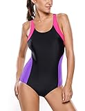 Sidefeel Women Racerback Athletic One Piece Swimsuit