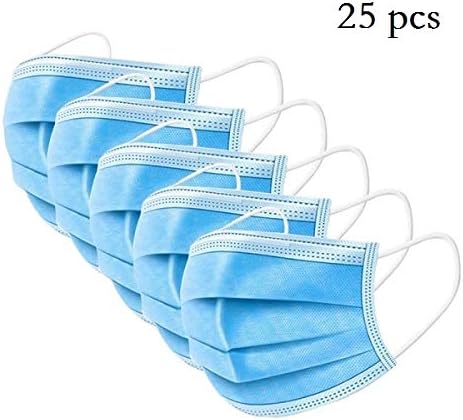 25pcs Disposable Face Mask 3 Soft Layers in Each Mask Breathable Comfortable Disposable Mask Supplied in Seal Bag