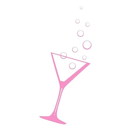 Azutura Cocktail Glass Wall Sticker Martini Glass Wall Decal
