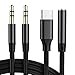 C-to 3.5mm Audio Jack Adapter, Type-c AUX Jack Cable USB-C Male to 3.5mm Female Headphone Converter with high Resolution/DAC, Audio Cable for 2 / 2XL / 3 / 3XL, Samsung, ipad pro 2 Pieces