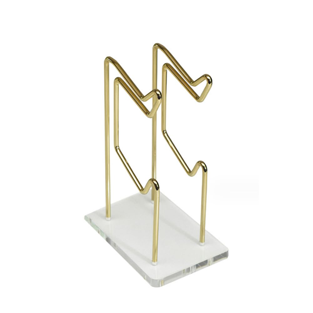 ARFUKA 2-Tier Universal Game Controller Headset Holder Stand, Dual Controller Holder, Gaming Accessories for Desktop Gamer, Gold, Metal