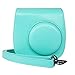 Blummy PU Leather Instax Mini 8 Camera Case for Fujifilm Instax Mini 8/ Mini 8+/ Mini 9 Instant Camera with Adjustable Strap and Pocket (Mint)