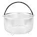 Steamer Basket for Instant Pot 8qt 6 Quart Available 18/8 Stainless Steel Insert Pressure Cooker Accessories Egg Vegetable Meat Silicone Handle Dishwasher Safe