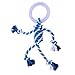 Dog Cotton Rope Toys, Bondpaw Dog Interactive Chew Toys with TPR Round Ring for Dog Chewing and Training Handle