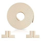 NEW Furniture Edge and Corner Guards | 16.2ft Protective Foam Cushion | 15ft Bumper 4 Adhesive Childsafe Corners | Baby Child Proofing Foam Set and Safe for Table | Fireplace | Countertop | White