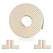 NEW Furniture Edge and Corner Guards | 16.2ft Protective Foam Cushion | 15ft Bumper 4 Adhesive Childsafe Corners | Baby Child Proofing Foam Set and Safe for Table | Fireplace | Countertop | White