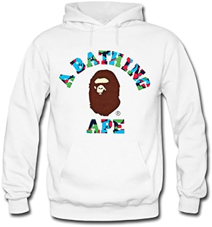 HKQ Bape APE Customizable Hoodie Small White