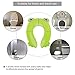 Travel Portable Folding Potty Training Toilet Seat Cover, Minkle Non Slip Silicone Pads with Carry Bag for Babies, Toddlers and Kids - Green