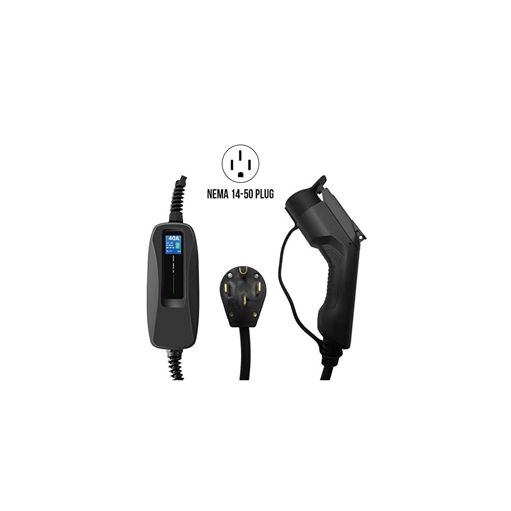 LEFANEV 40 Amp EV Charger Level 2,(NEMA 1450, 40A/25ft,220V240V,9.6KW