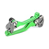 Motofans CNC Motorcycle Accessories Pivot Brake Clutch Levers for Kawasaki KX65 2000-2015 KX125 2000-2005 KX250 2000-2004 KX250F 2004 Green