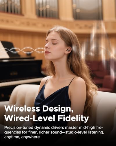 SOUNDPEATS H3 HiFi Wireless Earbuds, Hi-Res Bluetooth 5.4 Headphones with LDAC, aptX Lossless, Snapdragon Sound, Triple Units (1DD+2BA), 55dB Active Noise Cancellation (Titanium Black)