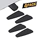 Rubber Door Stopper - Multi Surface Door Stop Wedge with Heavy Duty Design - Flexible and Non Scratching Door Holder (4 Pack, Black)