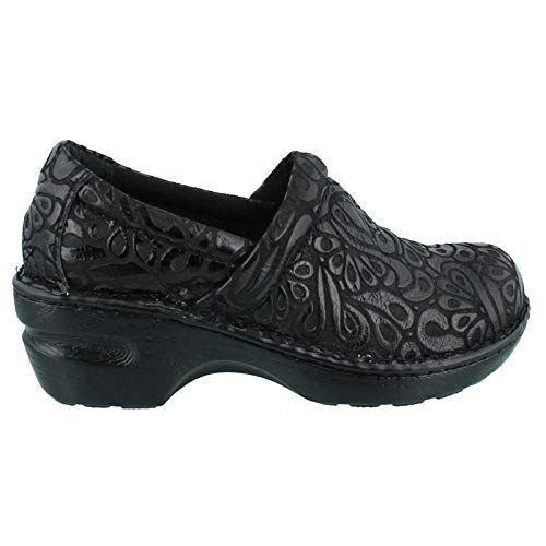 B.O.C. Women's, Peggy Clog Black Tooled 8.5 W